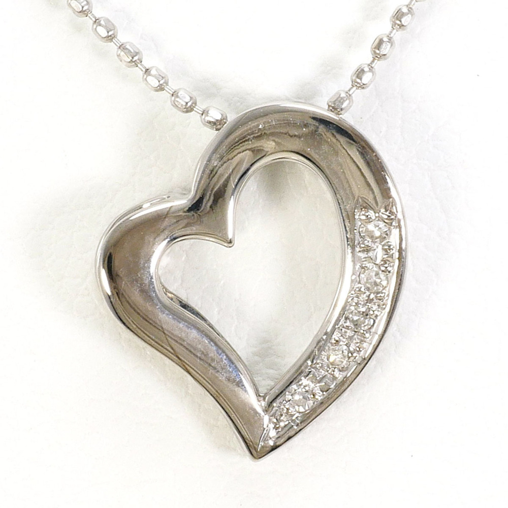 VINTAGE 14k Silver Diamond Necklace